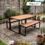 میز و نیمکت چوبی